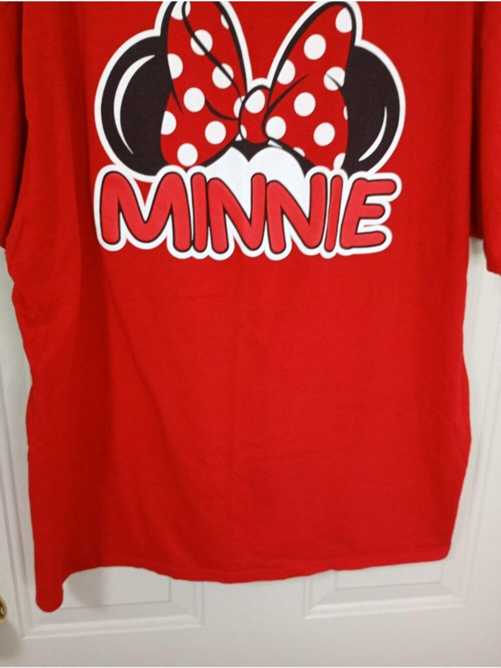Disney Minnie Mouse Red Graphic T-Shirt 2XL Womens Casual Cotton Short Sleeve - Picture 4 of 5